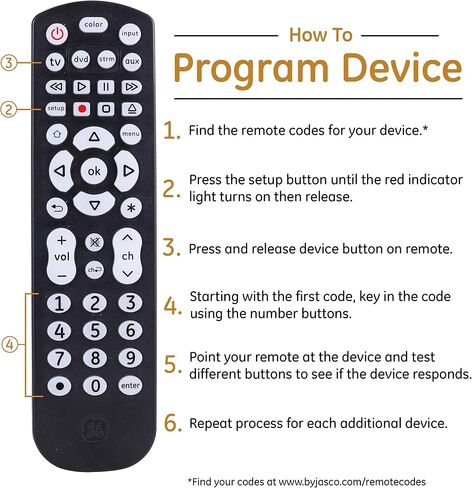 GE Color Select Backlit Buttons Universal Remote Control, Samsung TV Remote in Kuwait