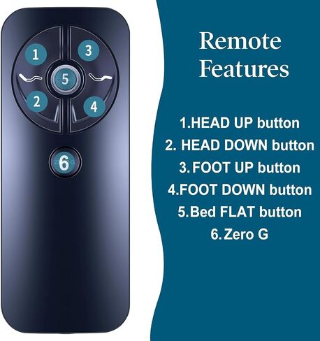RF399A RF368B Replacement Remote Control for Sealy Ease 1.0/2.0/3.0/4.0 Adjustable Bed, Compatible with Serta Motion Essentials 3rd Gen/Tempurpedic/Ergo Adjustable Bed Base JLDK.30.03.20 in Kuwait