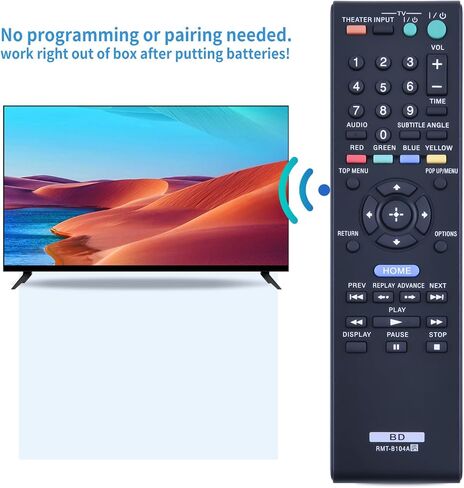 New RMT-B104A Replacement Remote Control Compatible for Sony Blu-Ray Disc DVD Player BDP-S360 BDP-S363 BDP-S560 BDP-N460 BDP-N460HP BDPS360 BDPS363 BDPS560 BDPN460 BDPN460HP in Kuwait