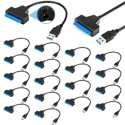 20 Pack USB to SATA Adapter Cable USB 3.0 Hard Drive Adapter for SSD HDD in Kuwait