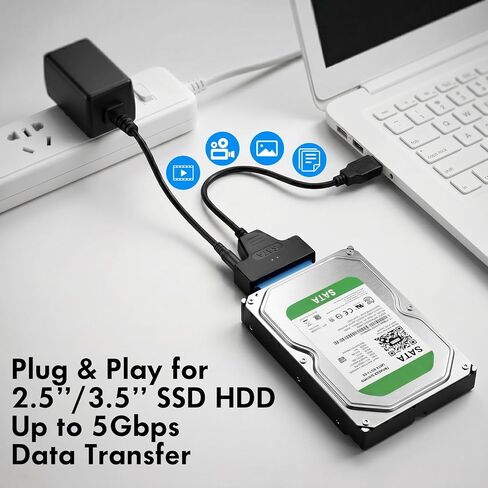 20 Pack USB to SATA Adapter Cable USB 3.0 Hard Drive Adapter for SSD HDD in Kuwait