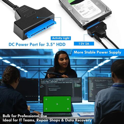 20 Pack USB to SATA Adapter Cable USB 3.0 Hard Drive Adapter for SSD HDD in Kuwait