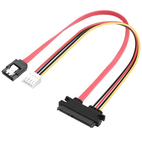SATA 22pin (7+15) Data Power Combo Cable, Floppy 4Pin to SATA 22Pin Adapter, SATA III 6Gbps Integrated Cable for HDD SSD Optical Drive Desktop PC Internal Drive - 15.7in/40cm in Kuwait