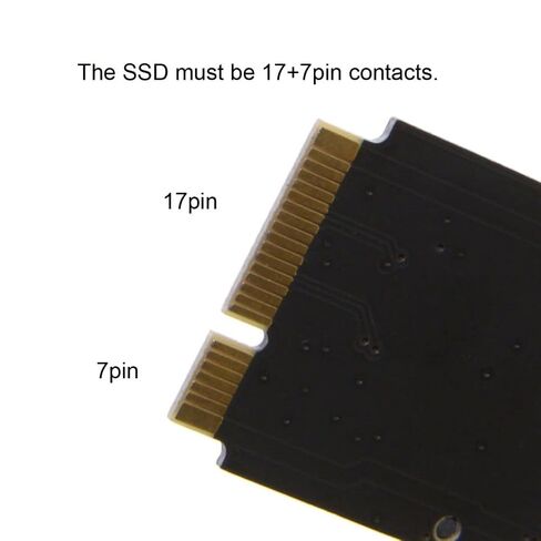 chenyang 17+7Pin MAC SSD to 2.5" SATA Hard Disk Drive Case Enclosure Adapter for 2012 Retina Pro iMac SSD in Kuwait