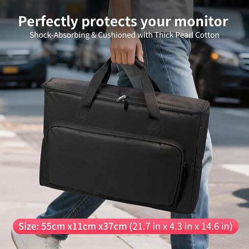 24 Inch Monitor Carrying Case, Thick Padding Protective Carrying Case for 24" LCD Gaming Monitor, Water Resistant Monitor Protector Sleeve for 24 Inch Desktop Monitor(24) in Kuwait