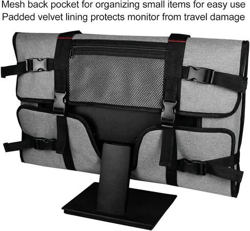 PerGar 24 Inch Monitor Carrying Case, Protective Monitor Bag, Travel Carrying Case for Monitors, Protective Case Monitor Dust Cover, Computer Monitor Bag for Screens and Monitors in Kuwait