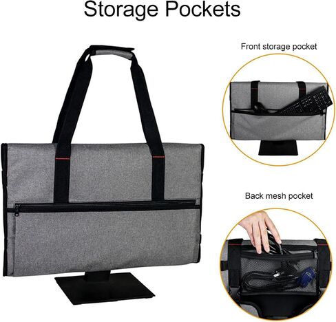 PerGar 24 Inch Monitor Carrying Case, Protective Monitor Bag, Travel Carrying Case for Monitors, Protective Case Monitor Dust Cover, Computer Monitor Bag for Screens and Monitors in Kuwait