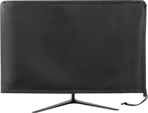 Monitor Dust Cover Heavy Duty Anti-tear Full Body Protective Case Universal for 23-24" Computer LED LCD Screen Wih Adjustable Bottom Tight Rope Black -23Wx16Hx2.3D in in Kuwait