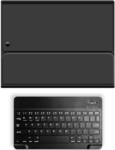 Chiyyak Wireless Tablet Keyboard with Magnetic Convenience and Shortcut Keys for IOS Tablet Computer 10.2 Inch, Includes Protective Case and Pen Holder (Black Case and Black Keyboard) in Kuwait