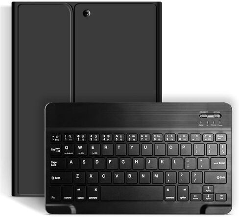 Chiyyak Wireless Tablet Keyboard with Magnetic Convenience and Shortcut Keys for IOS Tablet Computer 10.2 Inch, Includes Protective Case and Pen Holder (Black Case and Black Keyboard) in Kuwait