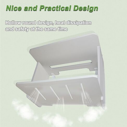 2-Be-Best Projector Mount Shelf, Projector Wall Mount Shelf 2 Layers Floating Shelves Wall Hanging Shelves for Router Projectors Camera TV Accessories 2 Installation Methods White in Kuwait