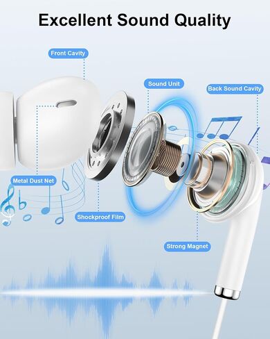 Wired Lightning Ear Buds for iPhone 14 13, Apple Pods Headphones Earphones in Kuwait