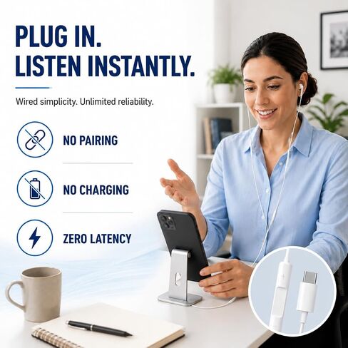Mysea Wired Headphones USB C Earbuds with Microphone for iPhone in Kuwait