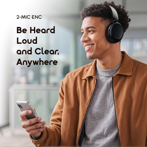 Oraimo Bluetooth Headphones Active Noise Cancelling, 65H Playtime, 3 EQ Modes, Deep Bass, Bluetooth 5.4, Wireless Over-Ear Headphones with Microphone for Office Travel, Black in Kuwait