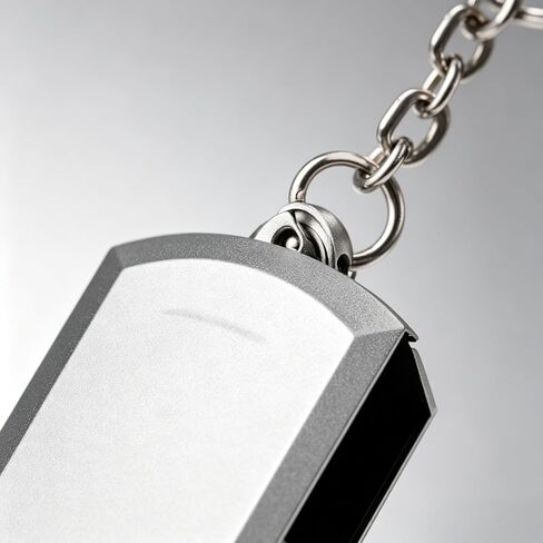 Silver Metal 8GB USB Flash Drive with Keychain Portable Thumb Memory Stick in Kuwait