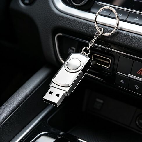 Silver Metal 8GB USB Flash Drive with Keychain Portable Thumb Memory Stick in Kuwait