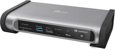 j5create JTD568 96W Thunderbolt 4 15-in-1 Quad Display Docking Station - Black in Kuwait