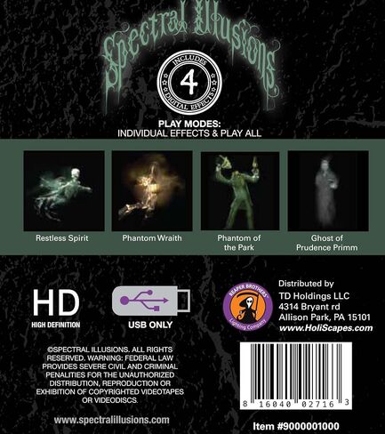 Spectral Illusions Phantoms & Wraiths Virtual Reality Compilation Video on USB in Kuwait