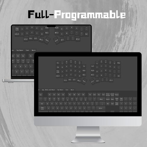 2.4G Wireless Choc Sofle Split Low Profle Ultrathin Mechanical Keyboard, Hot-Swappable, Compact 60% Layout,Ergonomic Design,Kaih Low profle Switch,PBT Keycaps (Black-W) in Kuwait