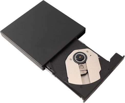 SUNGOOYUE External CD RW Drive, USB 2.0 Low Noise High Speed Plug and Play Light Compact DVD Burner, with Strong Plastic Housing, for Laptop Desktop in Kuwait