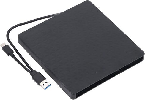 PUSOKEI USB 3.0 External Optical Drive Enclosure for 9.5mm SATA Laptop CD/DVD Drive, Type - A/USB - C, Tool - Free Portable Case (Not Included) in Kuwait