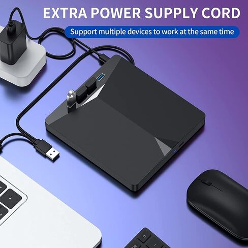 7 in 1 USB 3.0 Ultra-Slim External CD/DVD Drive Portable CD/DVD ROM +/-RW Optical Disc Drive for Laptop PC in Kuwait