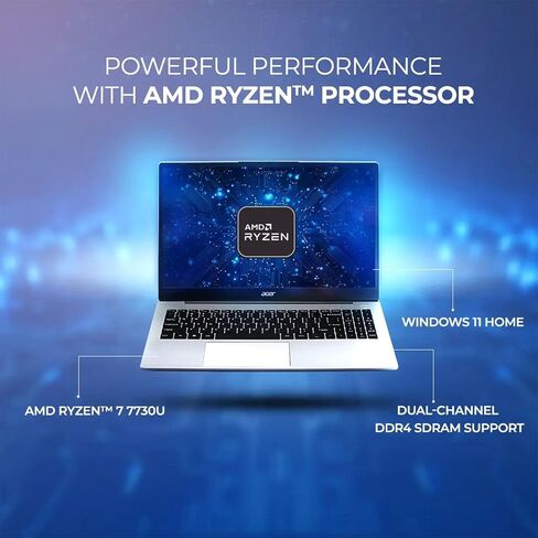 Acer Aspire 3 Laptop Computer - AMD Ryzen 7 7730U CPU - 2026 Edition - 16GB RAM - 512GB SSD - 15.6" FHD Display - Windows 11 with Office 365 for The Web - w/o Mouse in Kuwait