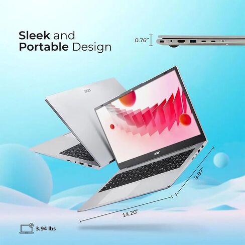 Acer Aspire 3 Laptop Computer - AMD Ryzen 7 7730U CPU - 2026 Edition - 16GB RAM - 512GB SSD - 15.6" FHD Display - Windows 11 with Office 365 for The Web - w/o Mouse in Kuwait