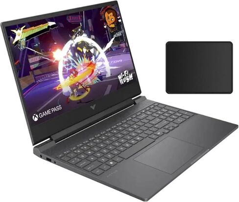 HP Victus 15.6" 144Hz Full HD Gaming Laptop | AMD Ryzen 7 7445HS |NVIDIA GeForce RTX 4050|Copilot |Backlit| 16GB RAM DDR5 | 512GB SSD |Mica Silver |Windows 11 Home |Bundle with Mouse Pad in Kuwait