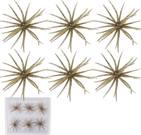 Pawfly 6Pcs Urchin Baits for Bass Fishing, Urchin Style Soft Lures for Bass in Kuwait