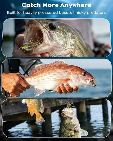Pawfly 6Pcs Urchin Baits for Bass Fishing, Urchin Style Soft Lures for Bass in Kuwait