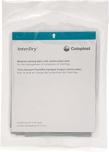 InterDry Moisture-Wicking Fabric with Silver – Manages Moisture & Friction in Skin Folds – 1 roll, 10" by 144" in Kuwait
