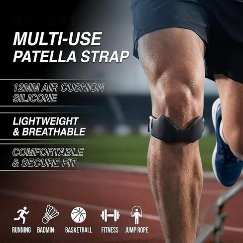 YellowRiver Patellar Tendon Support Strap 2-Pack,With Silicone Lock-Point Pad, Knee Brace for Women & Men,Patella Band Support for Running Basketball ﻿ in Kuwait