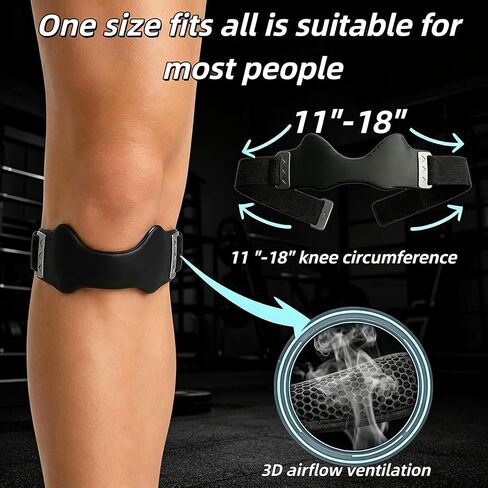 YellowRiver Patellar Tendon Support Strap 2-Pack,With Silicone Lock-Point Pad, Knee Brace for Women & Men,Patella Band Support for Running Basketball ﻿ in Kuwait