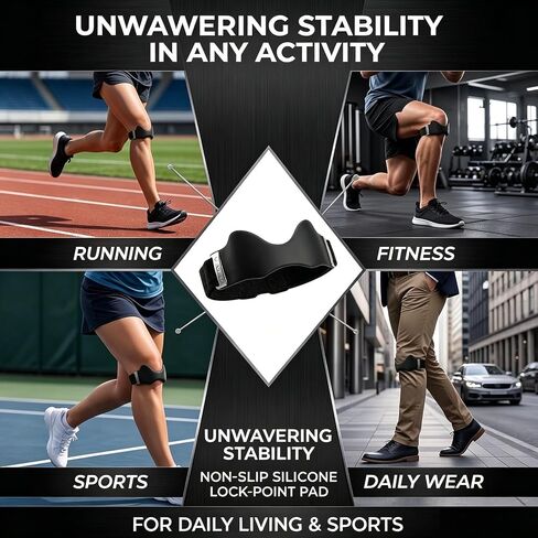 YellowRiver Patellar Tendon Support Strap 2-Pack,With Silicone Lock-Point Pad, Knee Brace for Women & Men,Patella Band Support for Running Basketball ﻿ in Kuwait