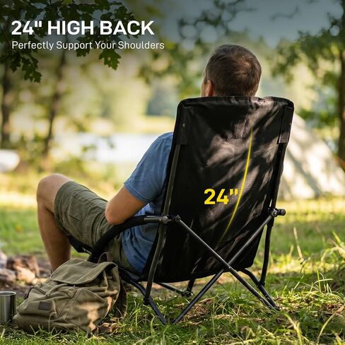 EVER ADVANCED Low Profile Beach Chair for Adults, Lightweight Portable Camping Chair with Cup Holder & Carry Bag, 350lbs Capacity for Sand, Lawn, Travel, Picnic, Festival and Concert in Kuwait