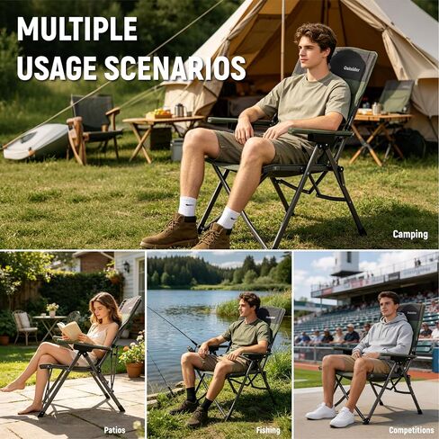 OUTSIDER Oversized 3-Position Camping Chair, Green in Kuwait