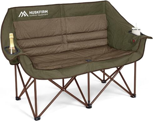 Heated Double Camping Chair, Support 650lbs, Black（Battery Not Included） in Kuwait