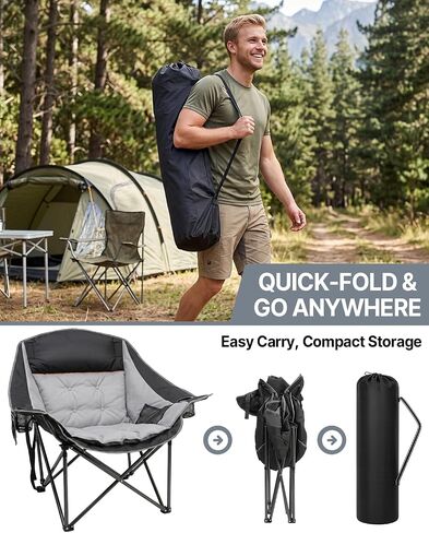 HOPERAN Oversized Camping Chairs for Adults, 500lbs Portable Lawn Chair in Kuwait