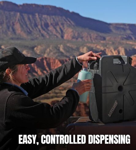 LifeSaver Black Jerrycan Replacement Pump for Outdoor Enthusiasts – Easy to Install – Keep Your Jerry Can Water Filter Ready for Emergencies – Military-Grade Water Jerry Can for Safe Drinking (1 pack) in Kuwait