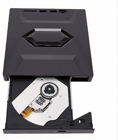 Diyeeni External Blue ray Drive, USB 3.0 Type C BD DVD CD Burner Player, Portable External Optical Drive with Dual USB Cable for Window Laptop Desktop in Kuwait