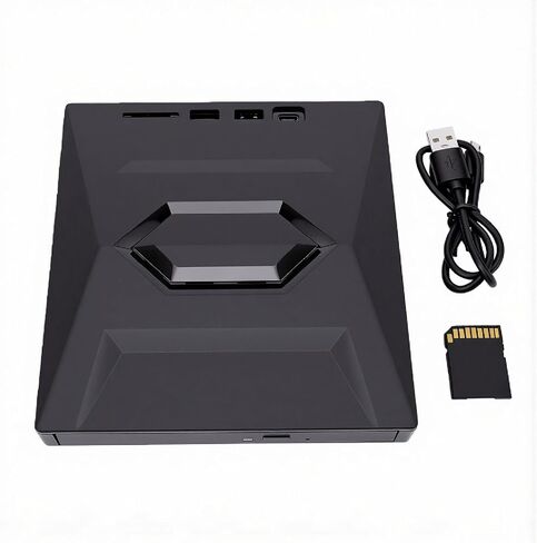 7 in 1 External CD DVD Drive, USB 3.0 & USB C Dual Interface High Speed Hub Plug & Play Slim and Portable CD DVD + / - RW Optical Drive for PC Wins Linux Etc. in Kuwait