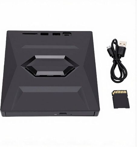 External Blu ray Drive for Laptop, DVD CD Player Drive with USB 3.0 & Type C, Wide System Compatibility Multi Functional Hub with Cable Storage for Wins OS Linux in Kuwait