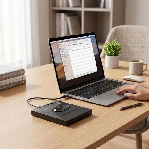 Diyeeni External Blu Drive, USB 3.0 and Type C BD DVD CD Burner Player, with Dual Ports and Cable Storage, for OS X PC Laptop in Kuwait