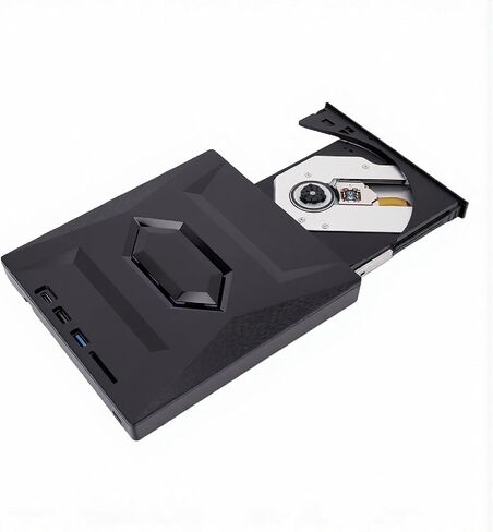 Diyeeni External Blu Drive, USB 3.0 and Type C BD DVD CD Burner Player, with Dual Ports and Cable Storage, for OS X PC Laptop in Kuwait