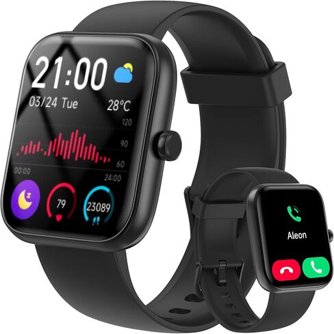 Smart Watch for Women Men with Bluetooth Call, Alexa Built-in Smartwatch, 1.83"DIY Dial Fitness Watch with Sleep Heart Rate Monitor, 110+ Sport Modes, IP68 Waterproof Watch Compatible with Android iOS in Kuwait