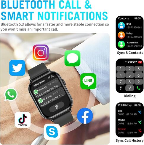 Smart Watches for Men Women, Fitness Tracker (Answer/Make Call) in Kuwait