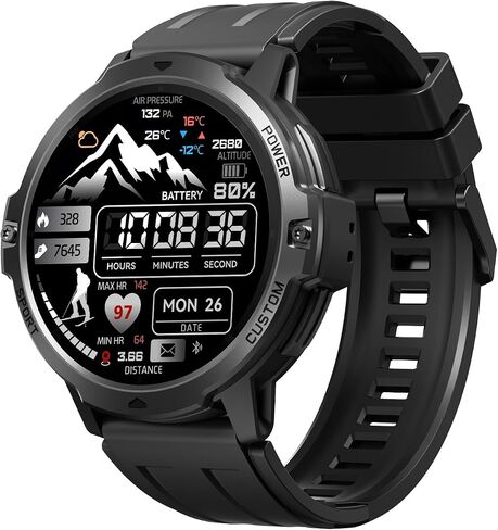 Fit Pro GPS Sports Smartwatch with Full-Cycle Training System, Heart Rate SpO2 Sleep Monitor, 100+ Sports Modes Waterproof Fitness Tracker for Running Cycling Hiking in Kuwait