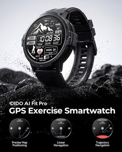 Fit Pro GPS Sports Smartwatch with Full-Cycle Training System, Heart Rate SpO2 Sleep Monitor, 100+ Sports Modes Waterproof Fitness Tracker for Running Cycling Hiking in Kuwait