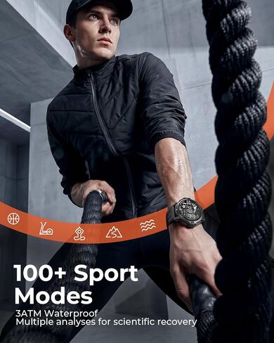 Fit Pro GPS Sports Smartwatch with Full-Cycle Training System, Heart Rate SpO2 Sleep Monitor, 100+ Sports Modes Waterproof Fitness Tracker for Running Cycling Hiking in Kuwait